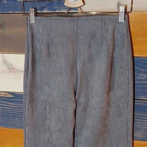 Marla Wynne Faux Suede Pants 2 grey - Picture 6 of 8